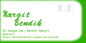 margit bendik business card